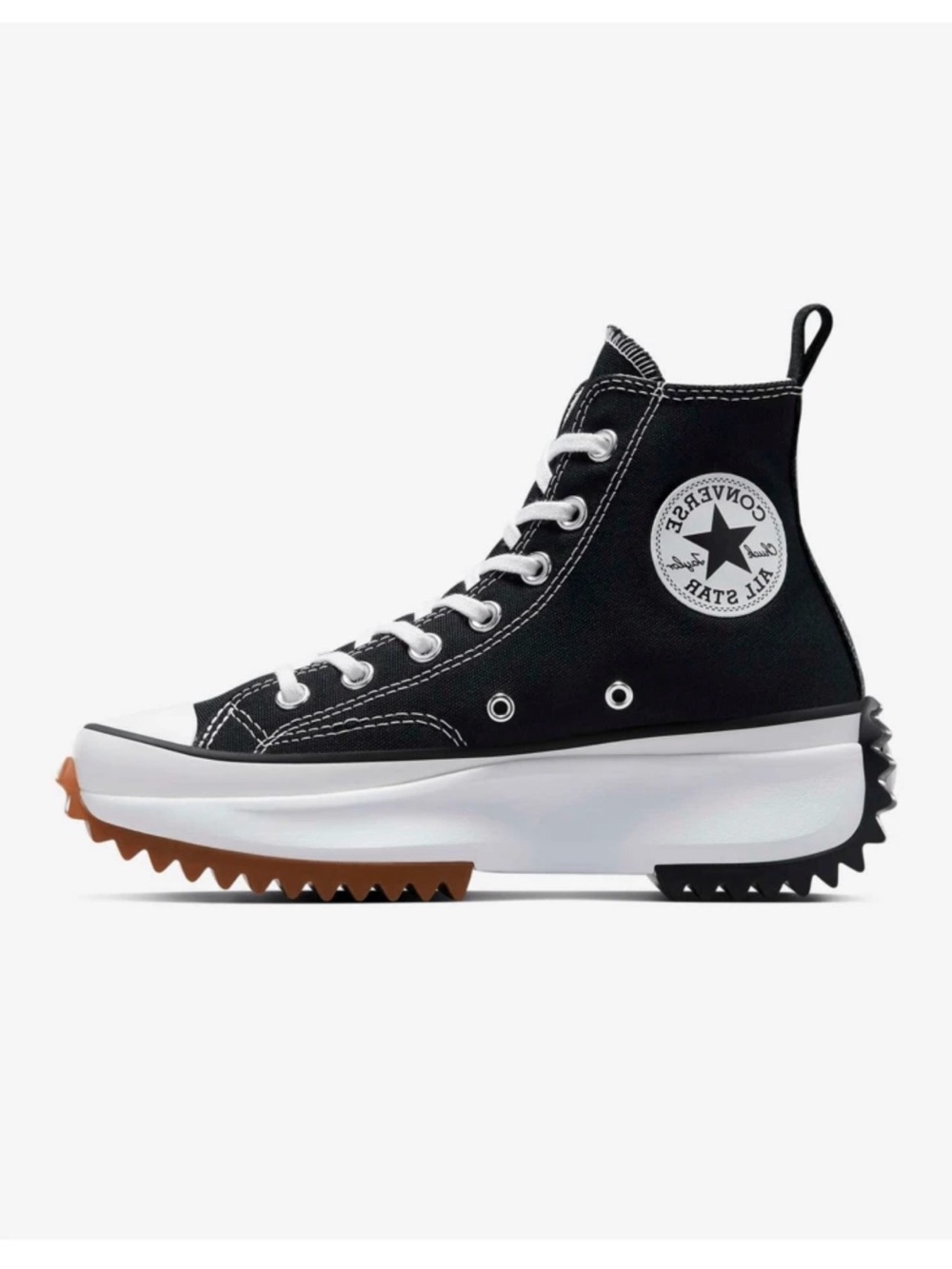 Converse Black White Brown Run Star Hike High Top Sneaker